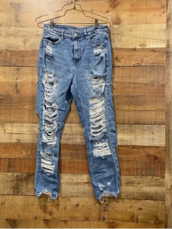 American Eagle Outfitters Denim - American Eagle Outfitters Light Blue Ripped Skinny Jeans Size 8